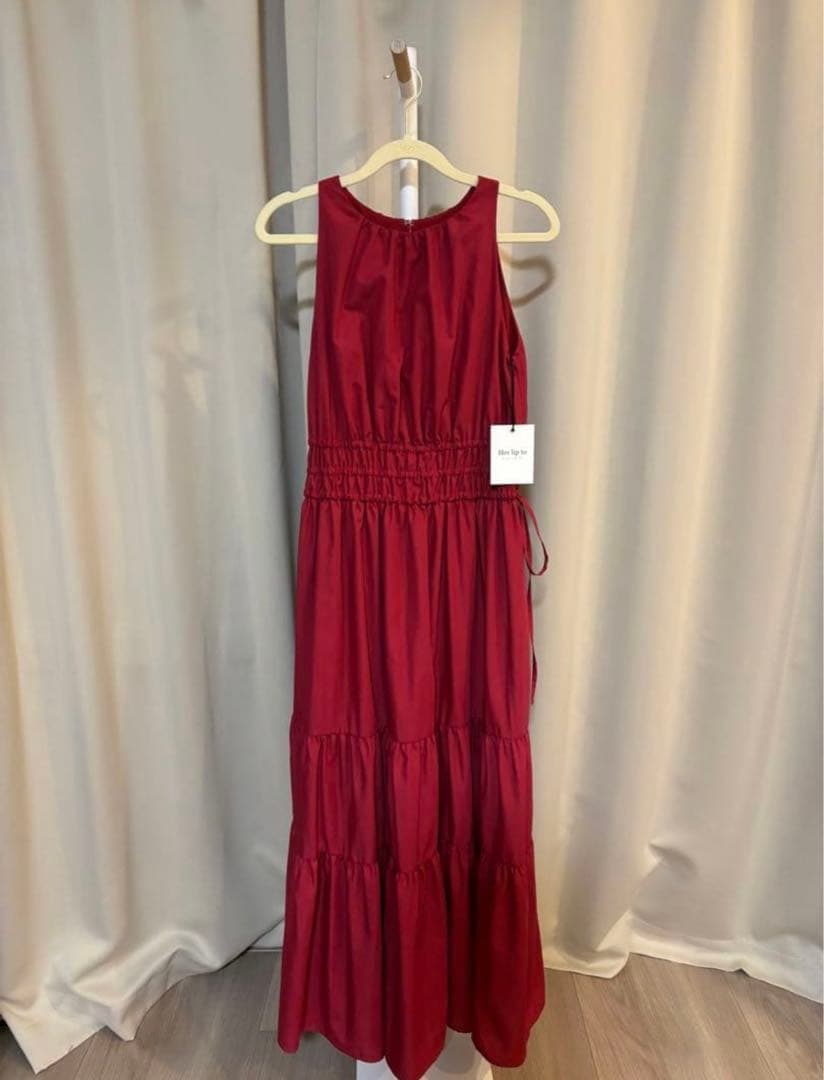 ワンピース herlipto Riviera Bow Tiered Long Dress