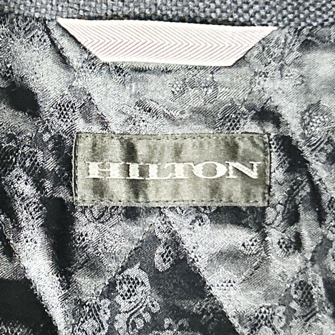 ヒルトン チェスターコート Outlast キルティング 花柄 メルトン L 黒