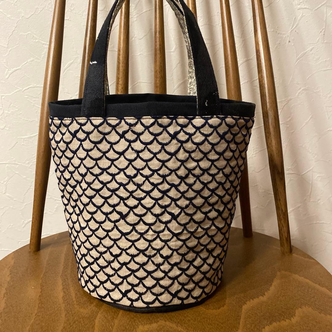♡handmade♡ ミナペルホネン　　　まぁるい底のバケツバッグ