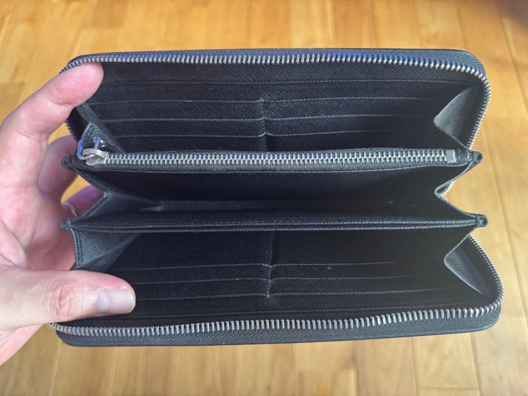 プラダ PRADA 長財布 サフィアーノ クロコダイル ブルー