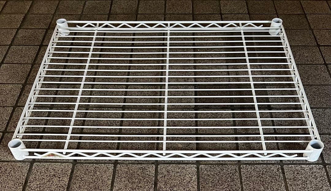 純正ホームエレクター　棚4段キャスター付きホワイト190cm×75cm×60cm