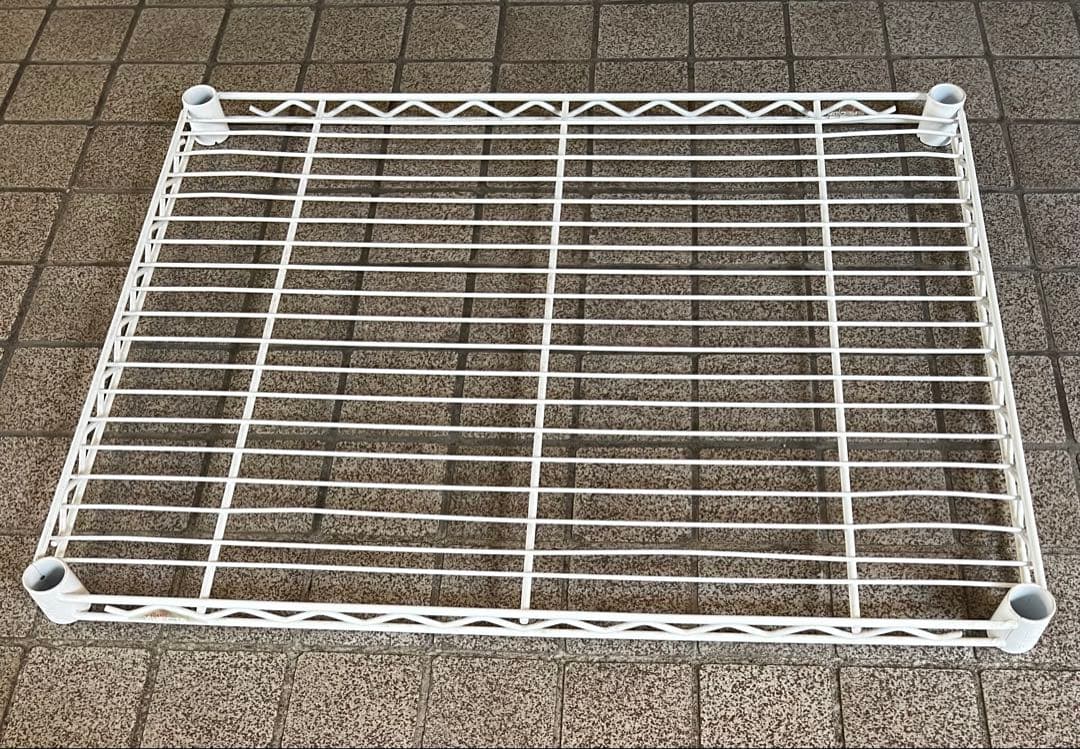 純正ホームエレクター　棚4段キャスター付きホワイト190cm×75cm×60cm