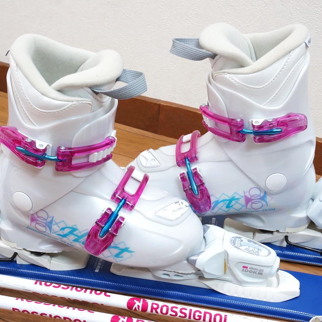 メンテ済 116cm 靴21cm ROSSIGNOL スキーセット
