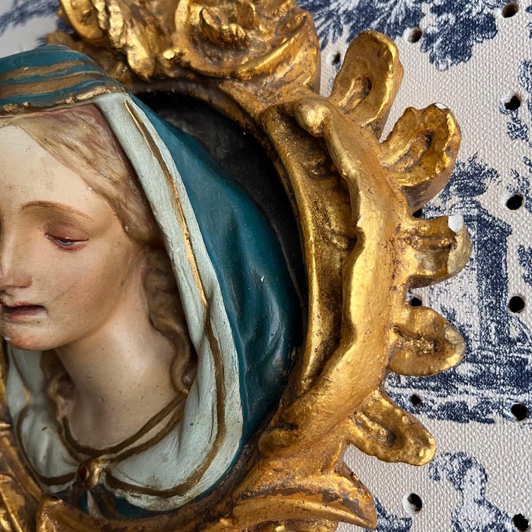 フランスアンティーク ♧ 嘆きの聖母 ♧ レリーフ27cm