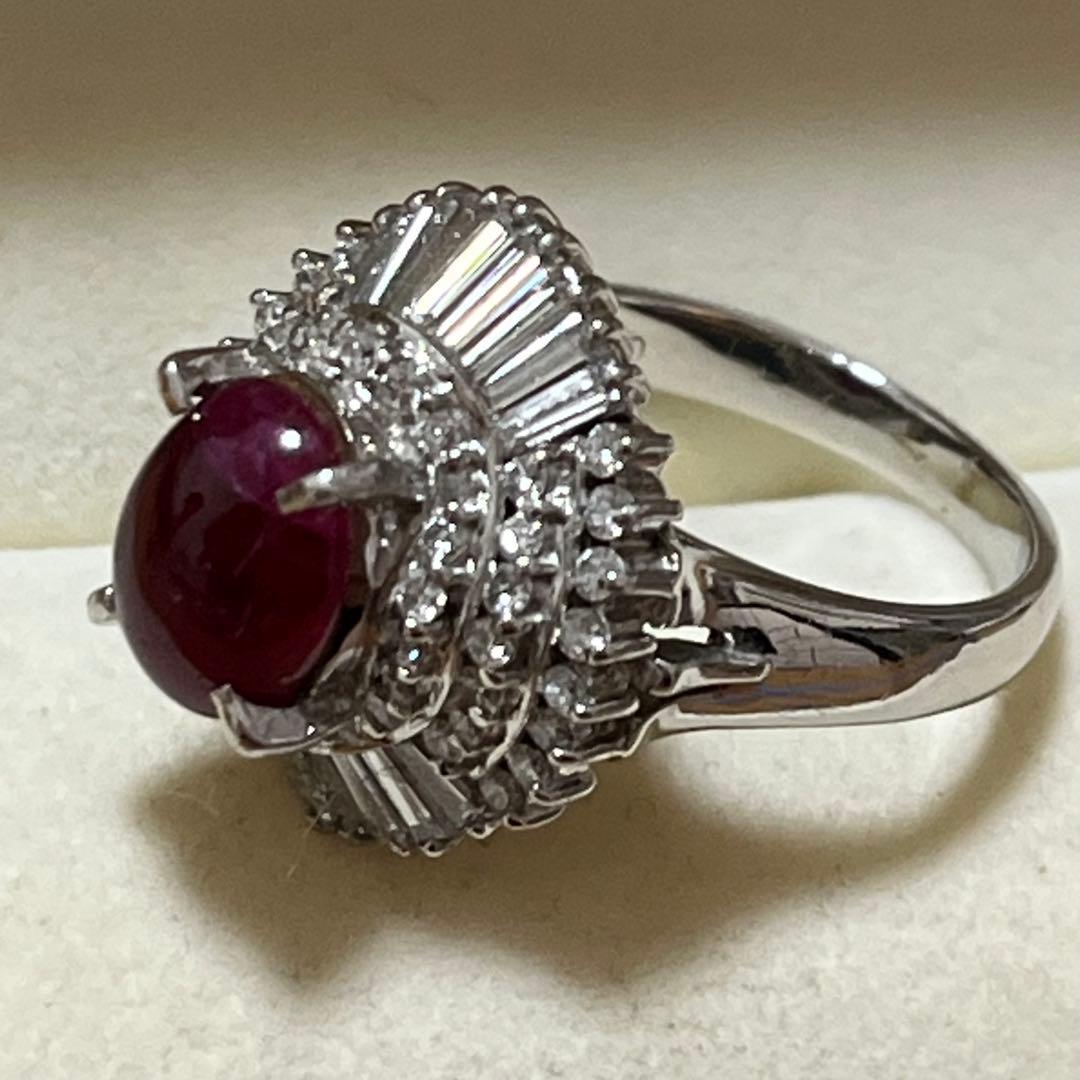 Pt900ルビー2.76ctダイヤ1.30ctリング