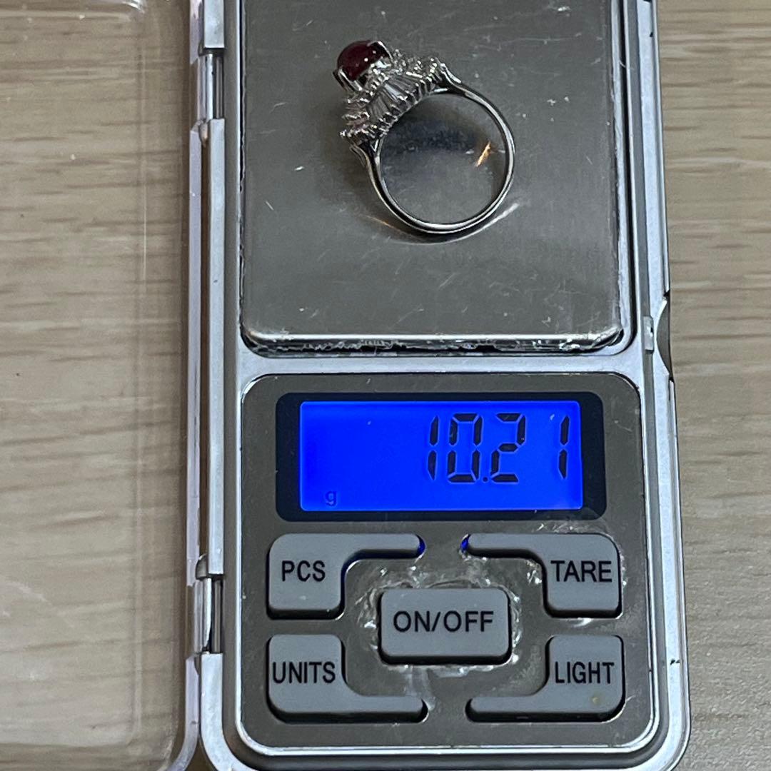 Pt900ルビー2.76ctダイヤ1.30ctリング