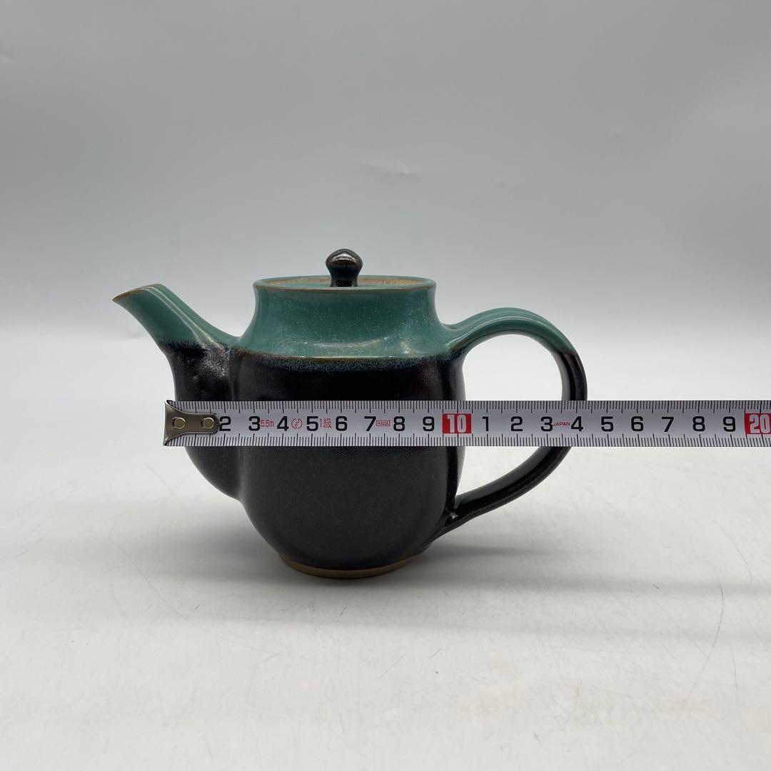 鳥取民藝　牛ノ戸焼中井窯先代　染め分け急須　陶器