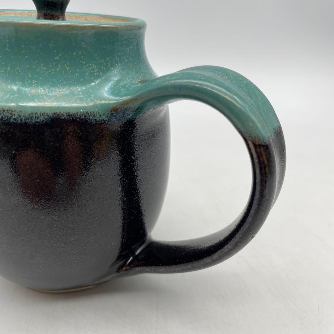 鳥取民藝　牛ノ戸焼中井窯先代　染め分け急須　陶器