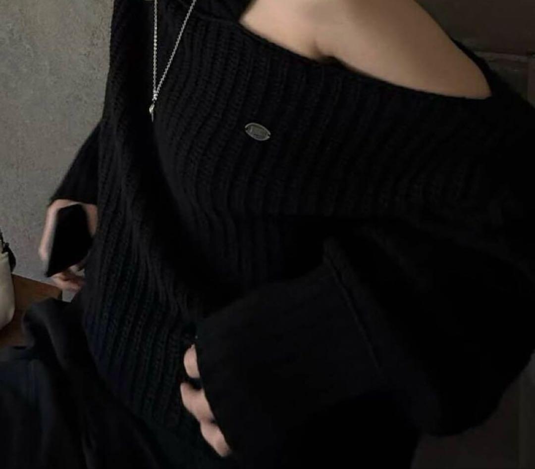 Bohemseo ニットセーター 黒