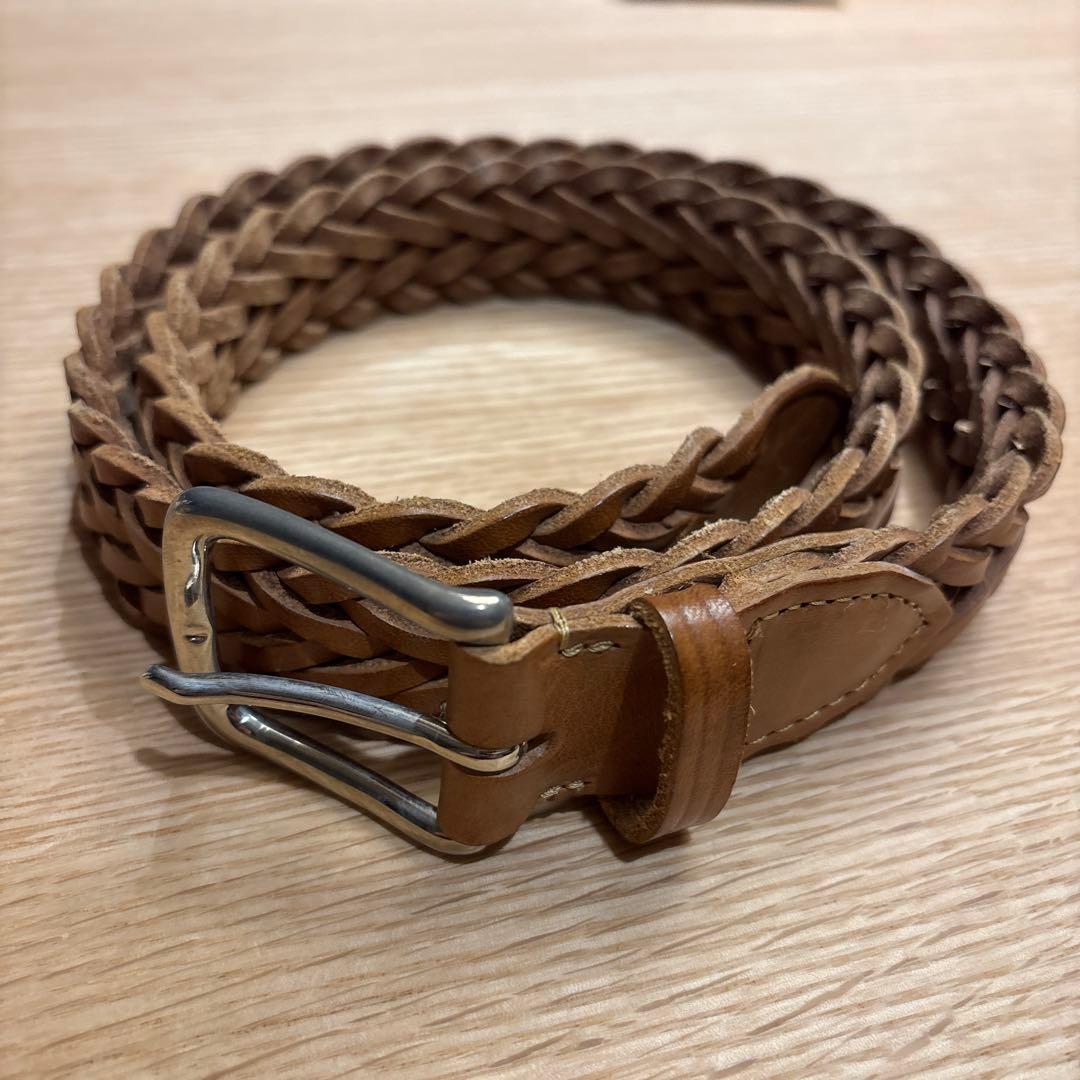 美品　ホワイトハウスコックス メッシュベルト　30インチ