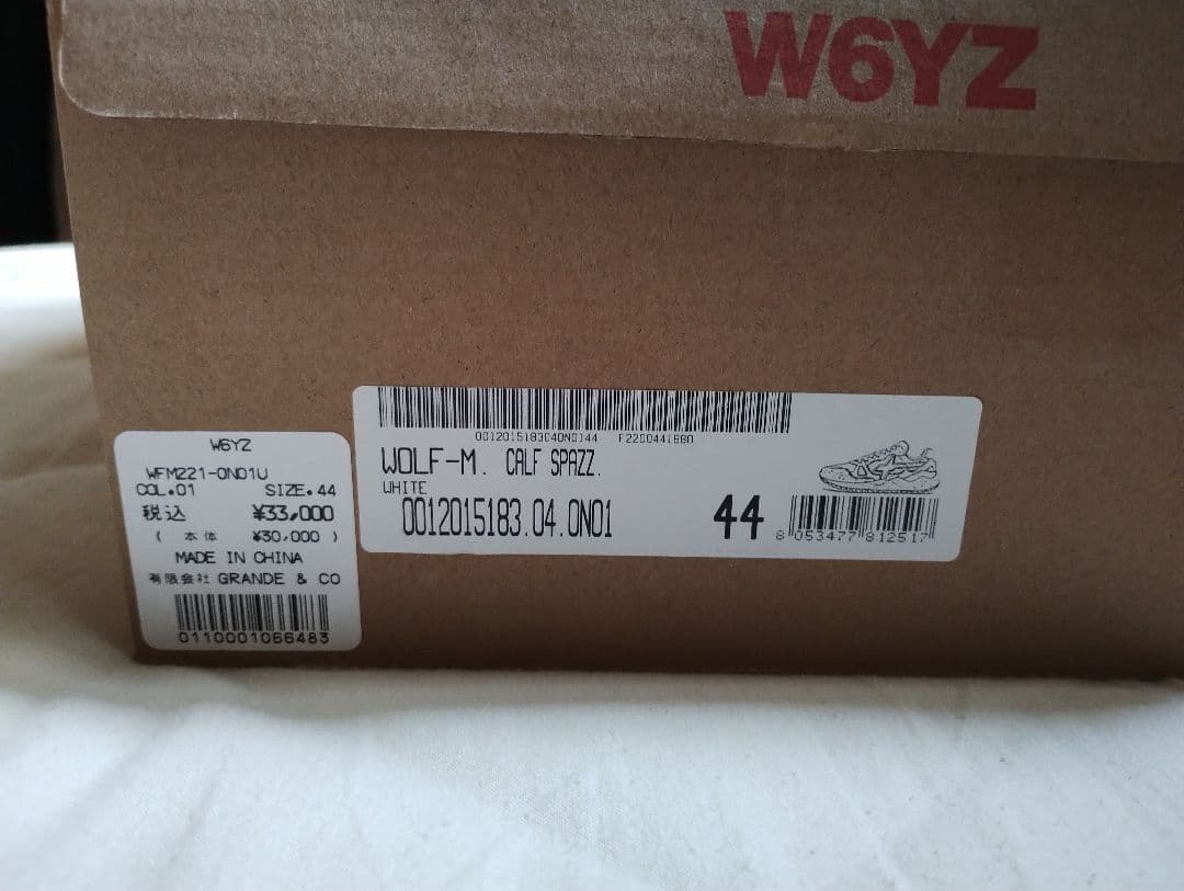 う*き様 W6YZ 厚底 ソール ローカット スニーカー EU44 未使用