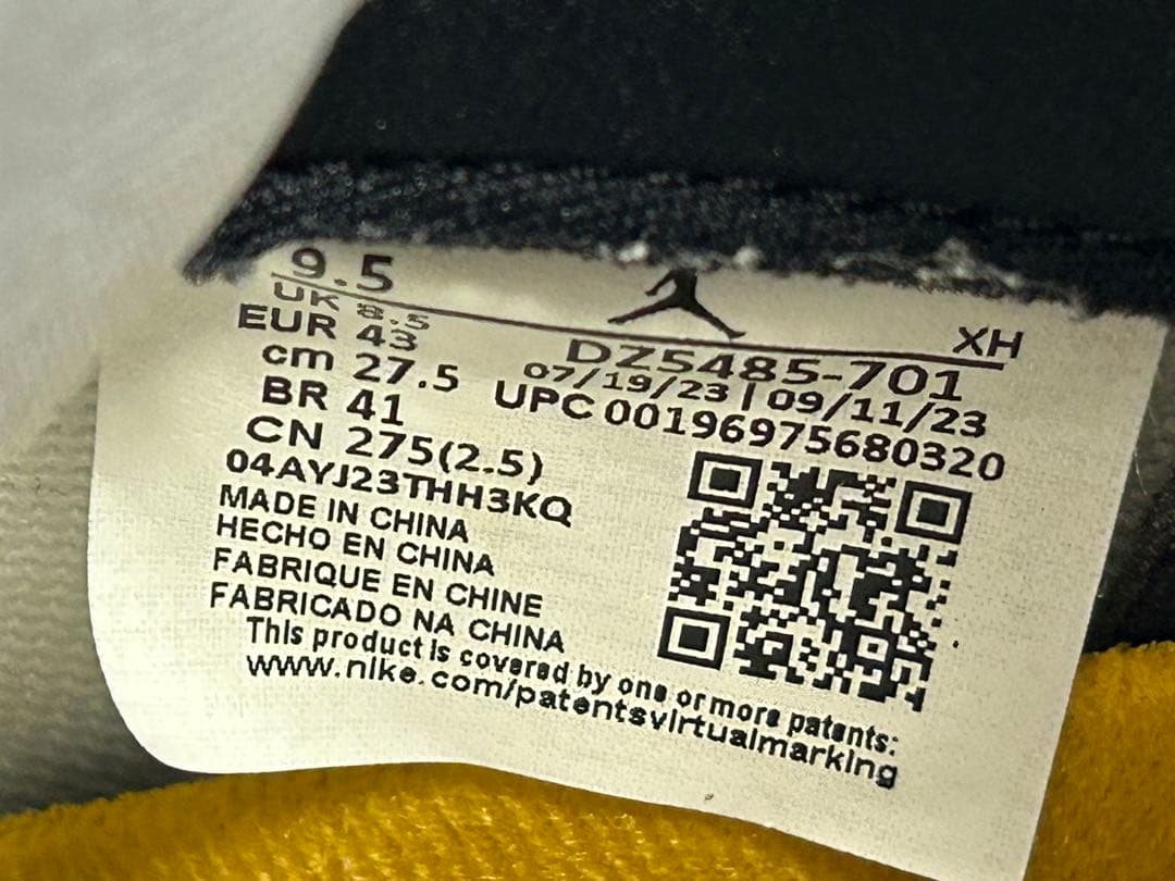 ハ*チ様 ナイキ エア ジョーダン 1 レトロ ハイ OG ハイカット 27.5