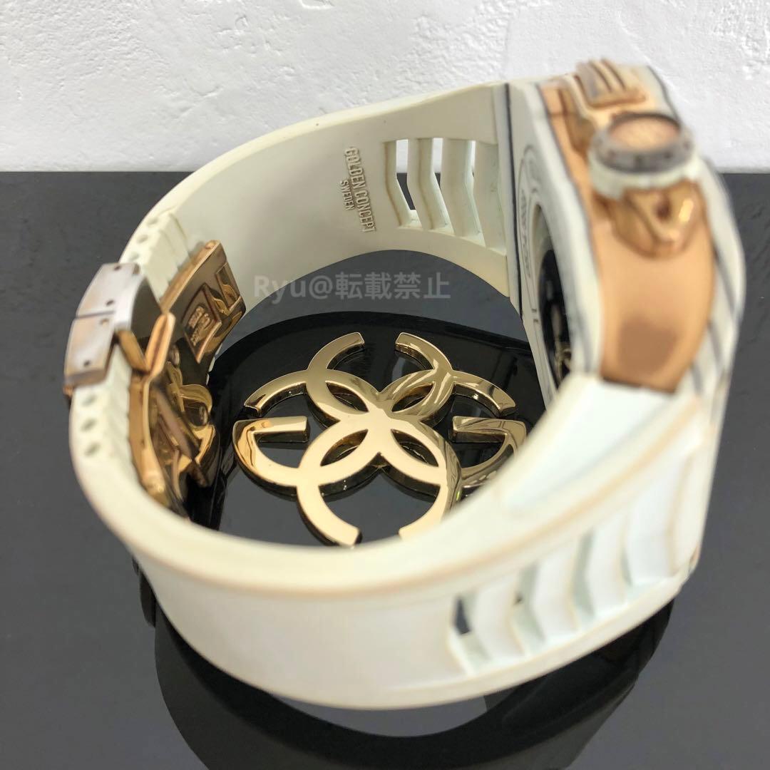 ゴールデンコンセプト アップルウォッチカバー RSC45 白 ローズゴールド