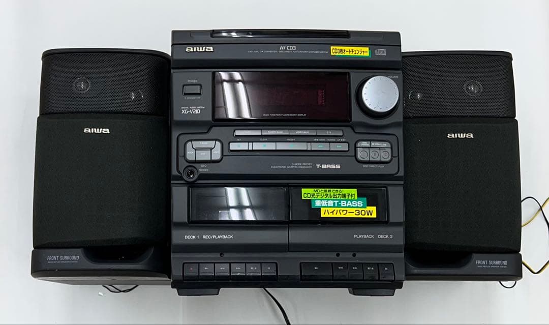 (ジャンク)aiwa アイワ　XG-V210 コンポ　スピーカーセット