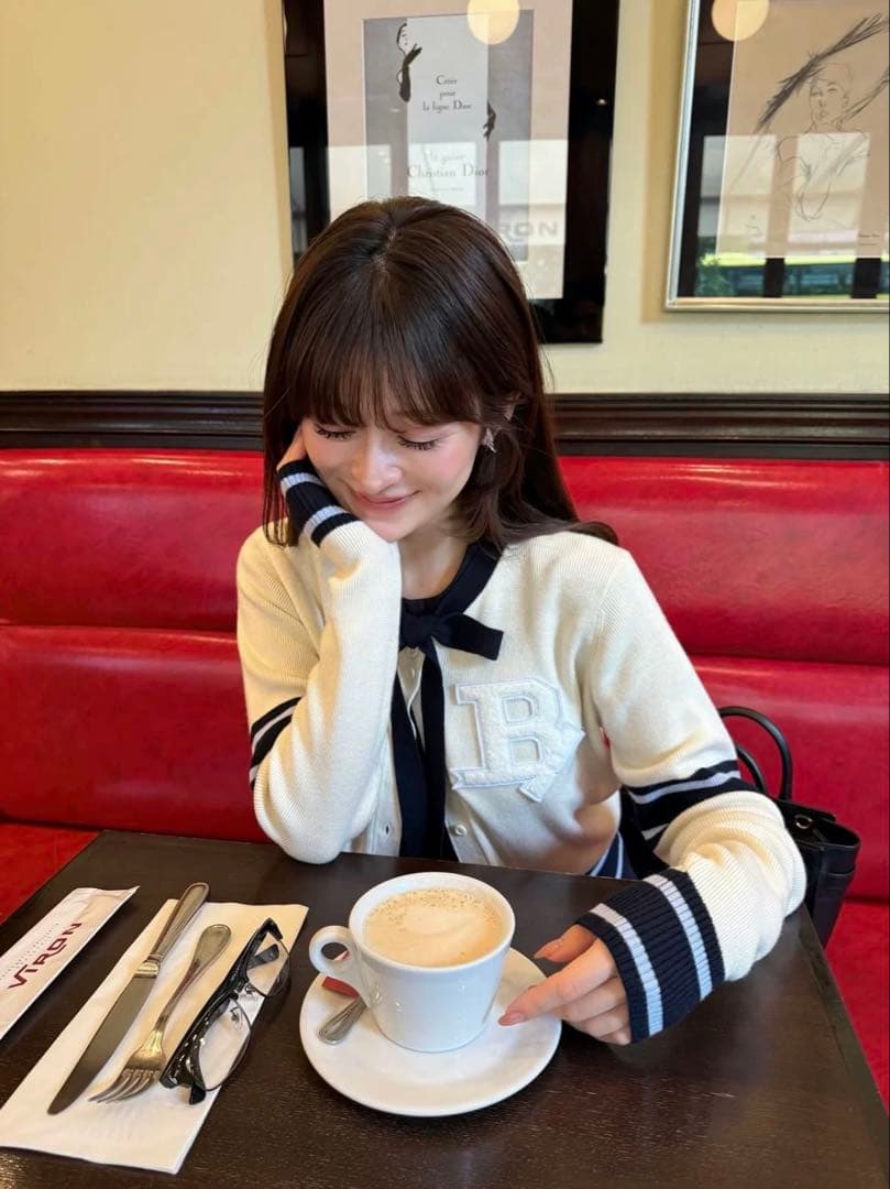 Bibiy B. CLUB TIE CARDIGAN カーディガン ホワイト