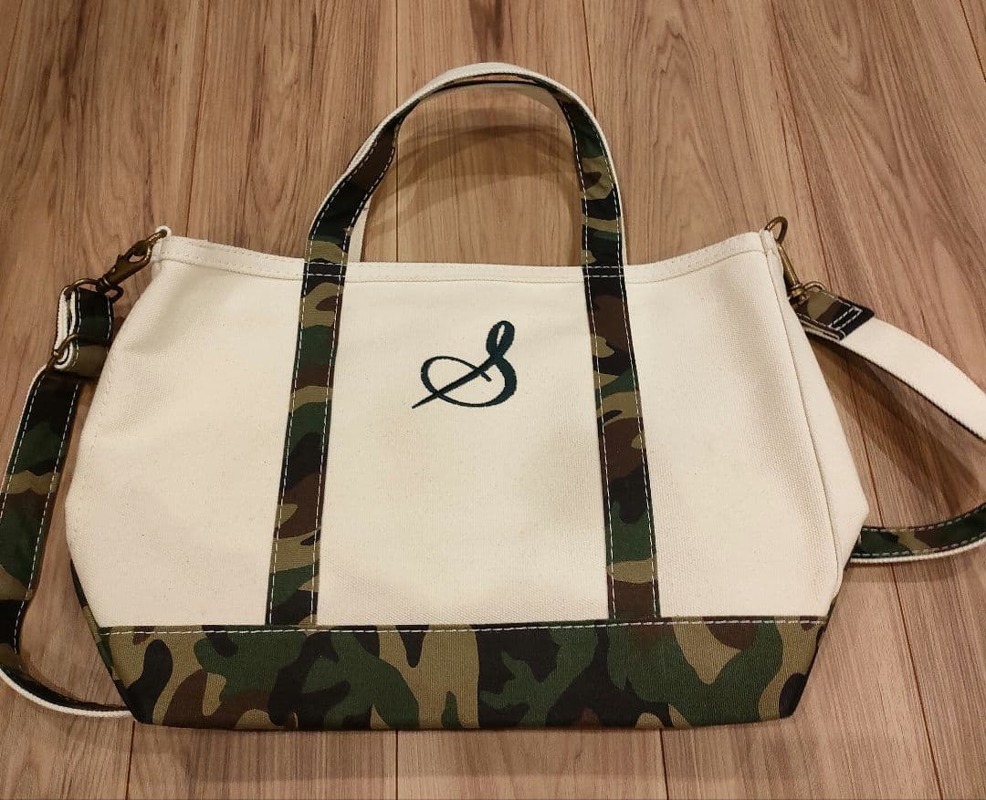 ホワイト迷彩トートバッグ