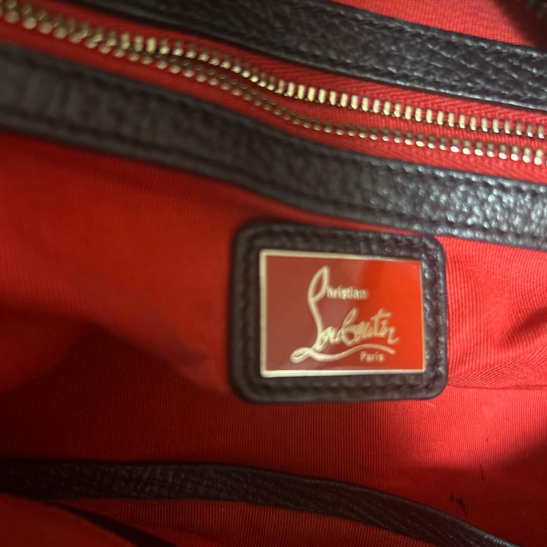 美品　ルブタン　スタッズボストンバッグ黒