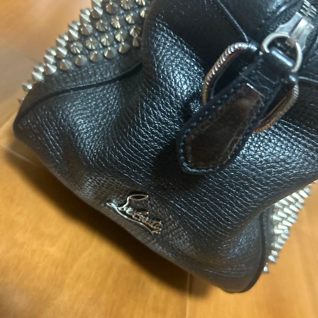 美品　ルブタン　スタッズボストンバッグ黒