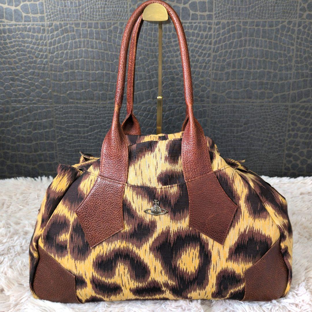 Vivienne Westwood レオパードボストンバッグ オーブ