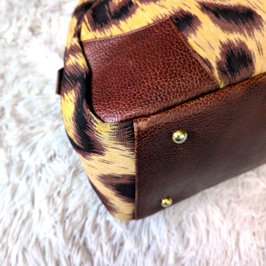 Vivienne Westwood レオパードボストンバッグ オーブ