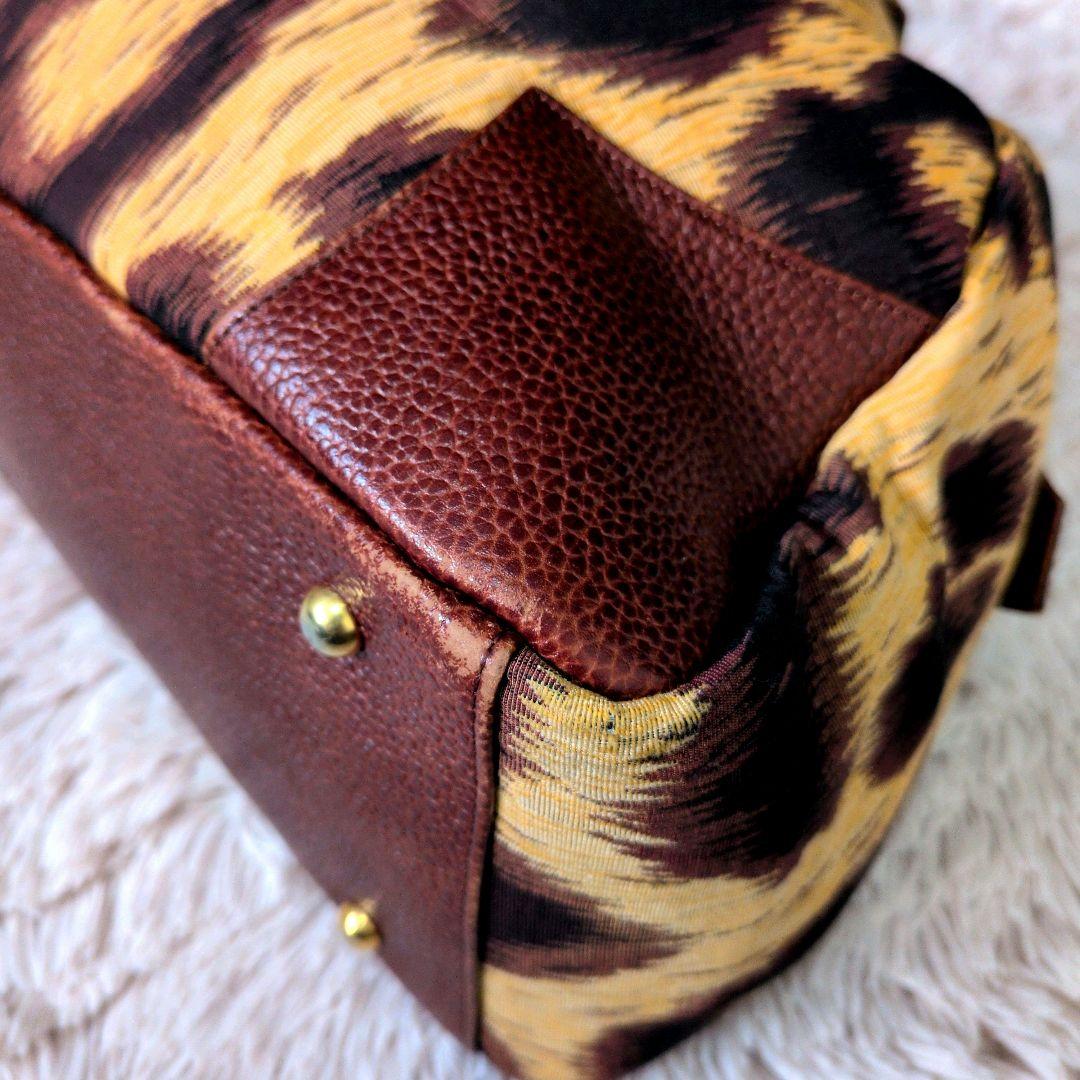 Vivienne Westwood レオパードボストンバッグ オーブ