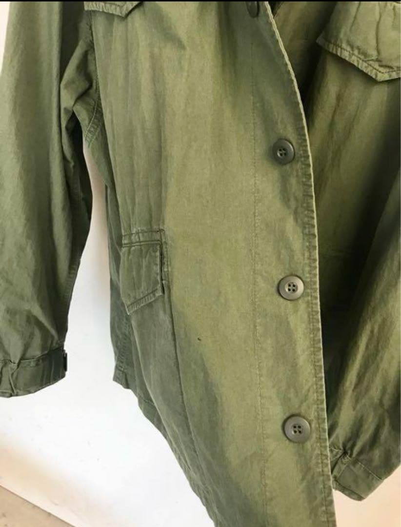 極美品シンゾーンミリタリーカーキジャケットTHESHINZONEビックシルエット