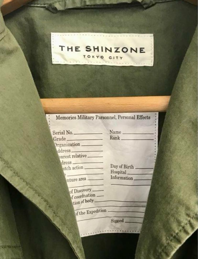 極美品シンゾーンミリタリーカーキジャケットTHESHINZONEビックシルエット