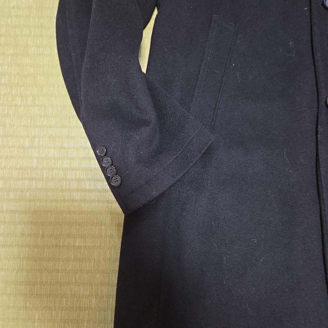 極美品 カシミア混 サイズ50 XL相当 黒 タリアトーレ チェスターコート