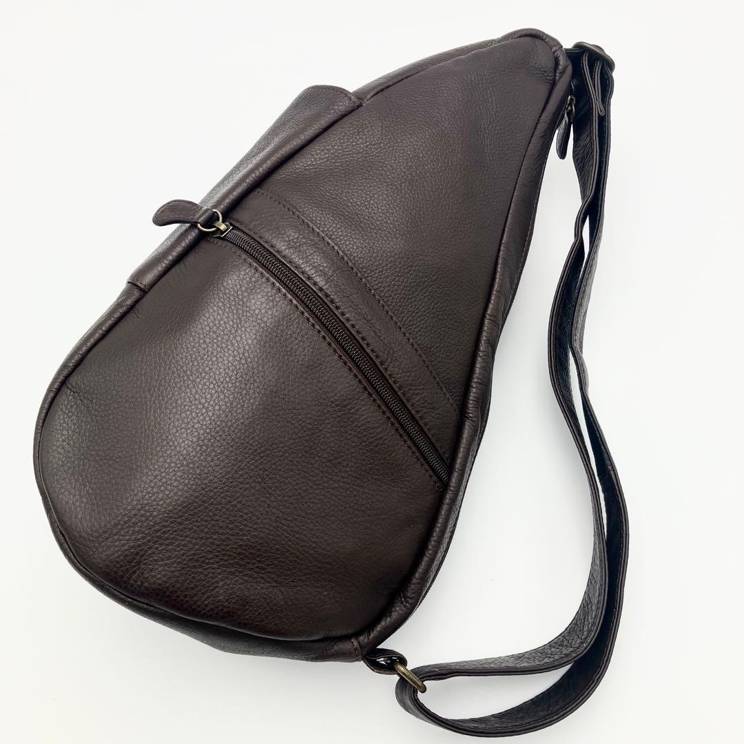 ヘルシーバックバッグ アメリ ボディバッグ ショルダー レザー y2k ブラウン