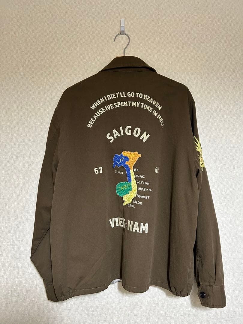 の*ー様 WAIPER スーベニア　ベトナムジャケット　ベトジャン　ブラウン
