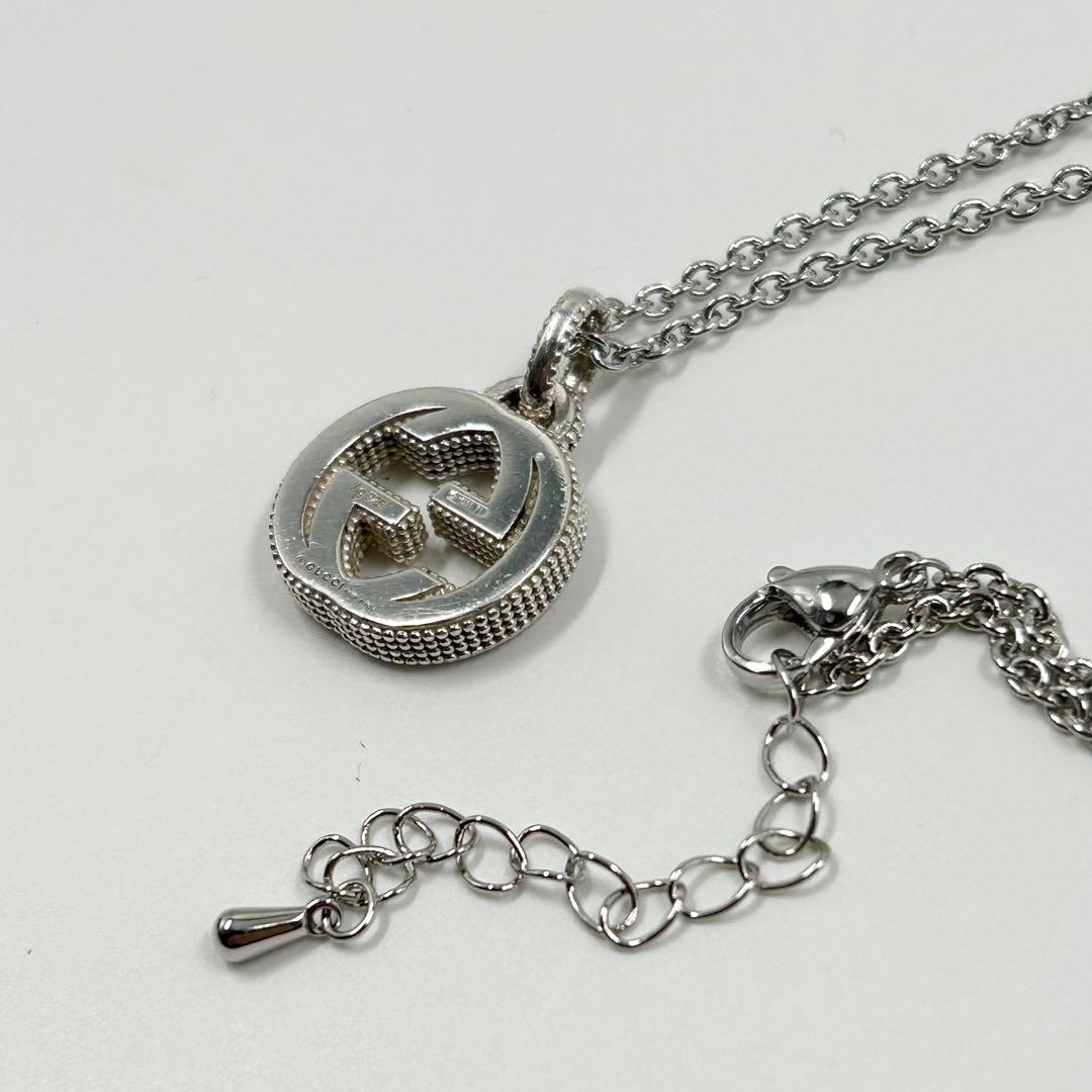 美品✨　グッチ　ネックレス　インターロッキング　GG シルバー　ロゴモチーフ