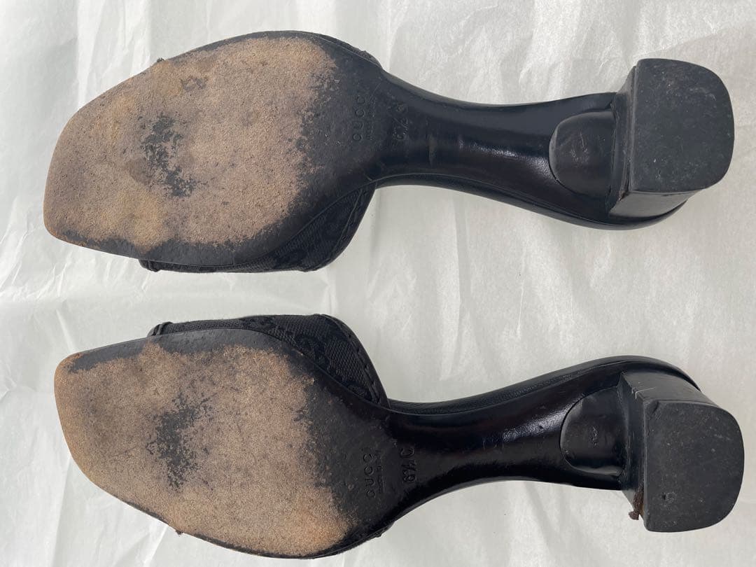 GUCCI グッチ　ミュール　GG柄　ブラック　サンダル　箱袋付き