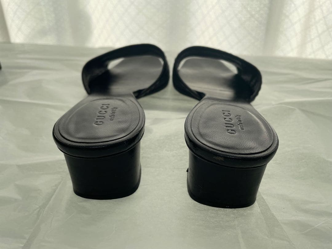 GUCCI グッチ　ミュール　GG柄　ブラック　サンダル　箱袋付き