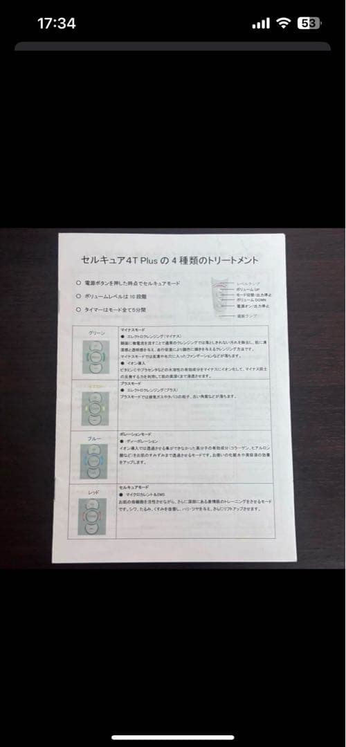 ベレガ セルキュア 4T プラス 美顔器 Cellcure 4T Plus 本体