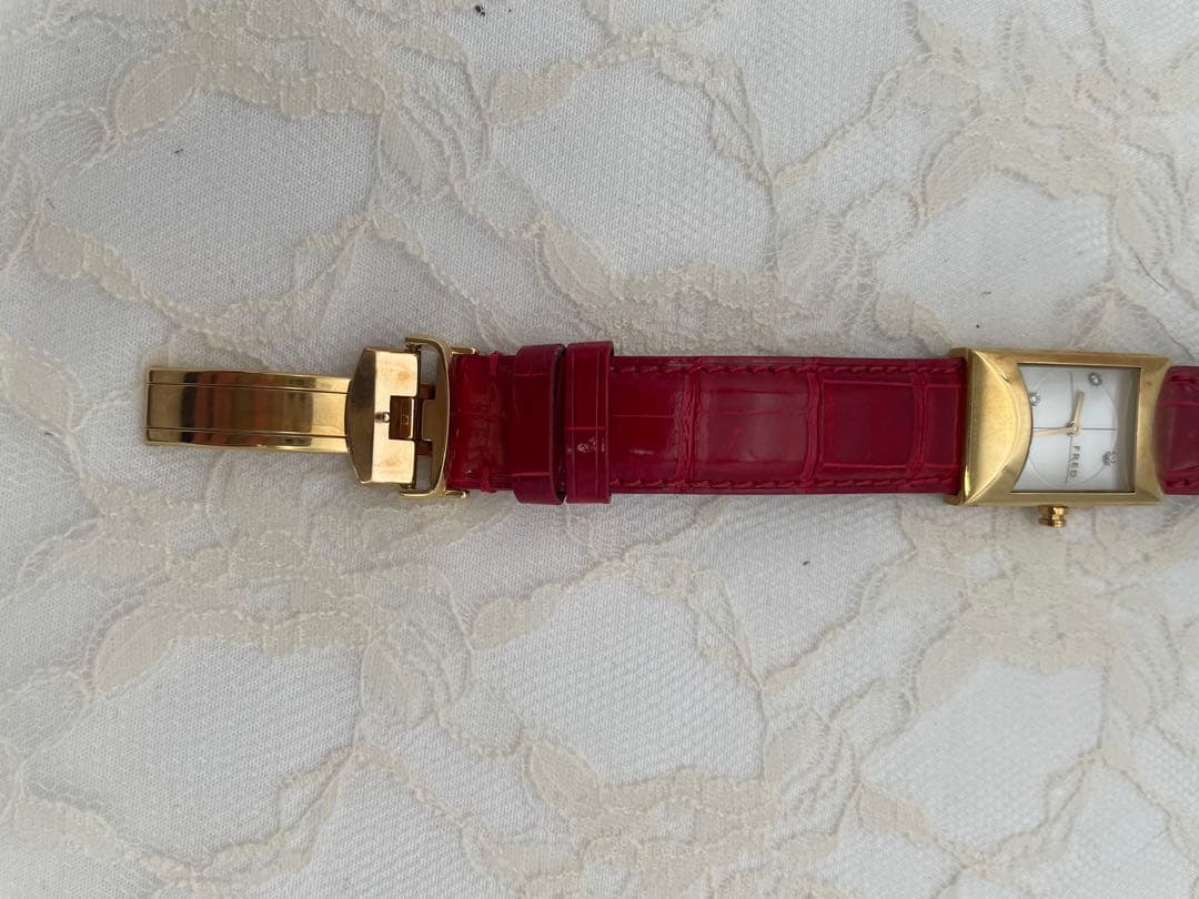FRED 時計18K 赤ベルト