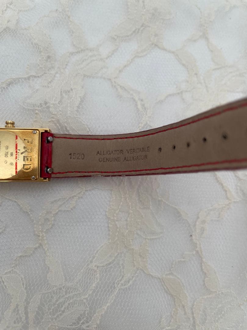 FRED 時計18K 赤ベルト