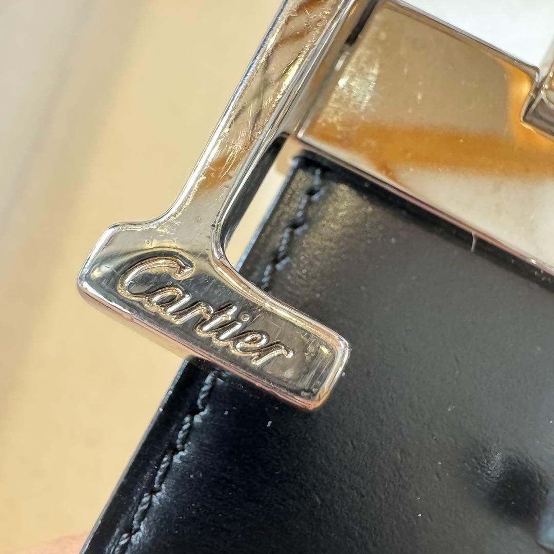 Cartier カルティエ　ブラック レザーベルト　レザー　専用箱付き　男女兼用