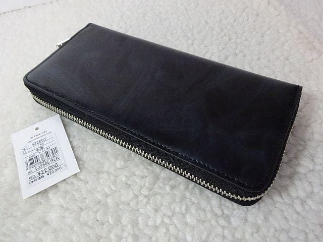 【新品/本物】LANVIN en Bleu ファスナー長財布/黒 ￥22,000