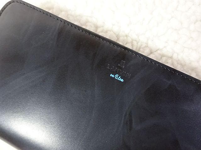 【新品/本物】LANVIN en Bleu ファスナー長財布/黒 ￥22,000