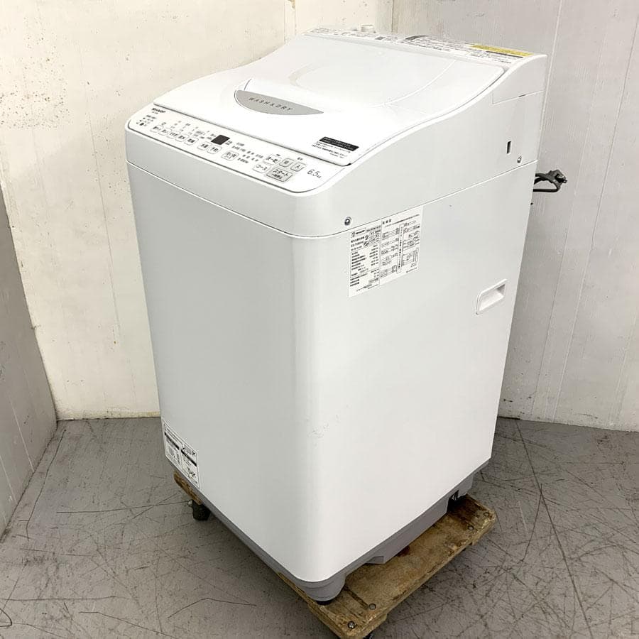 シャープ 縦型洗濯乾燥機 ES-TX6H-W 洗濯6.5kg 乾燥3.5kg