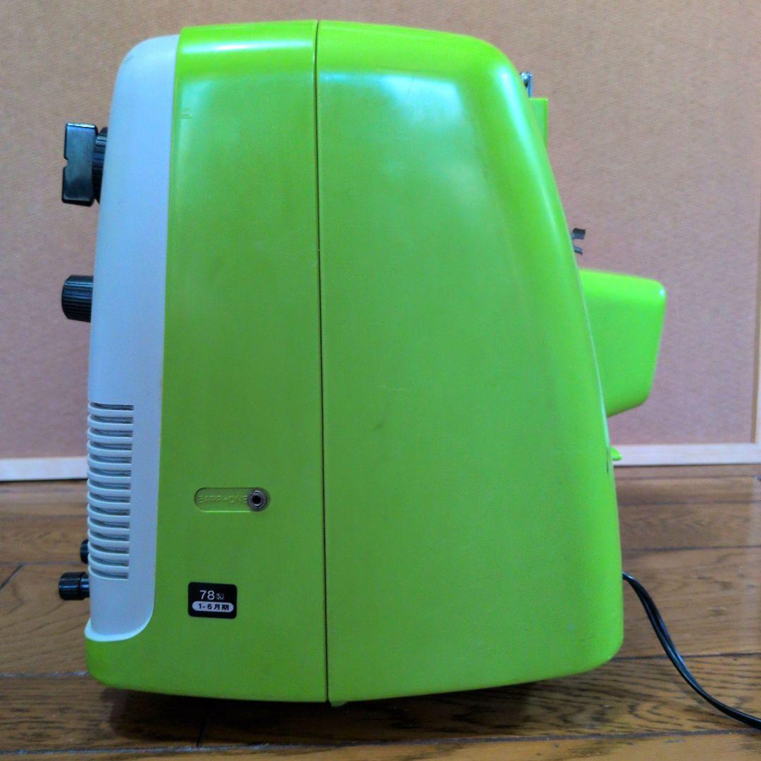 シャープ白黒テレビ 12P-J9U 緑/白[1978年前期製]