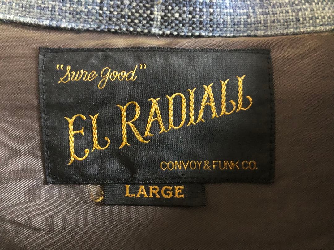 [RADIALL/ラディアル] オンブレチェックウール長袖シャツ ブルー系　L