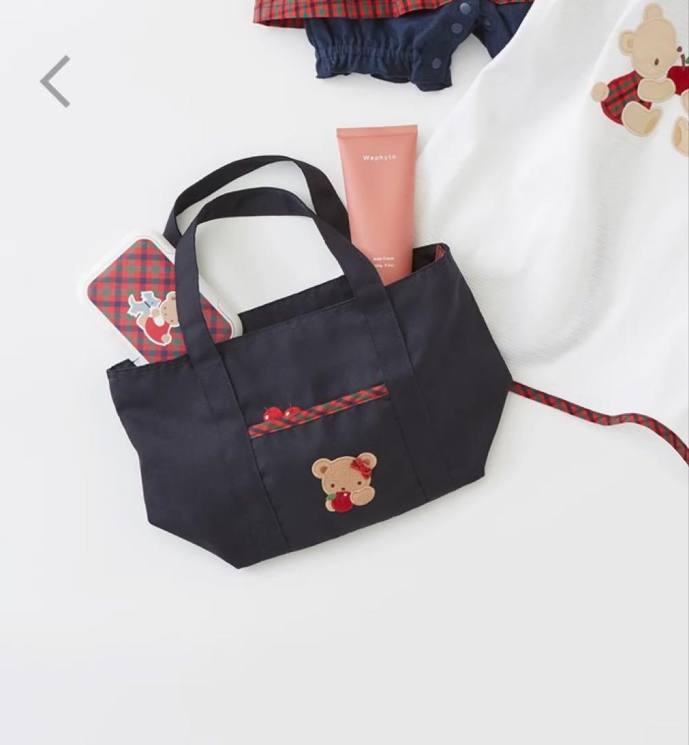 ファミリア　familiar ミニバッグ　ファスナー付き　撥水素材　レッド