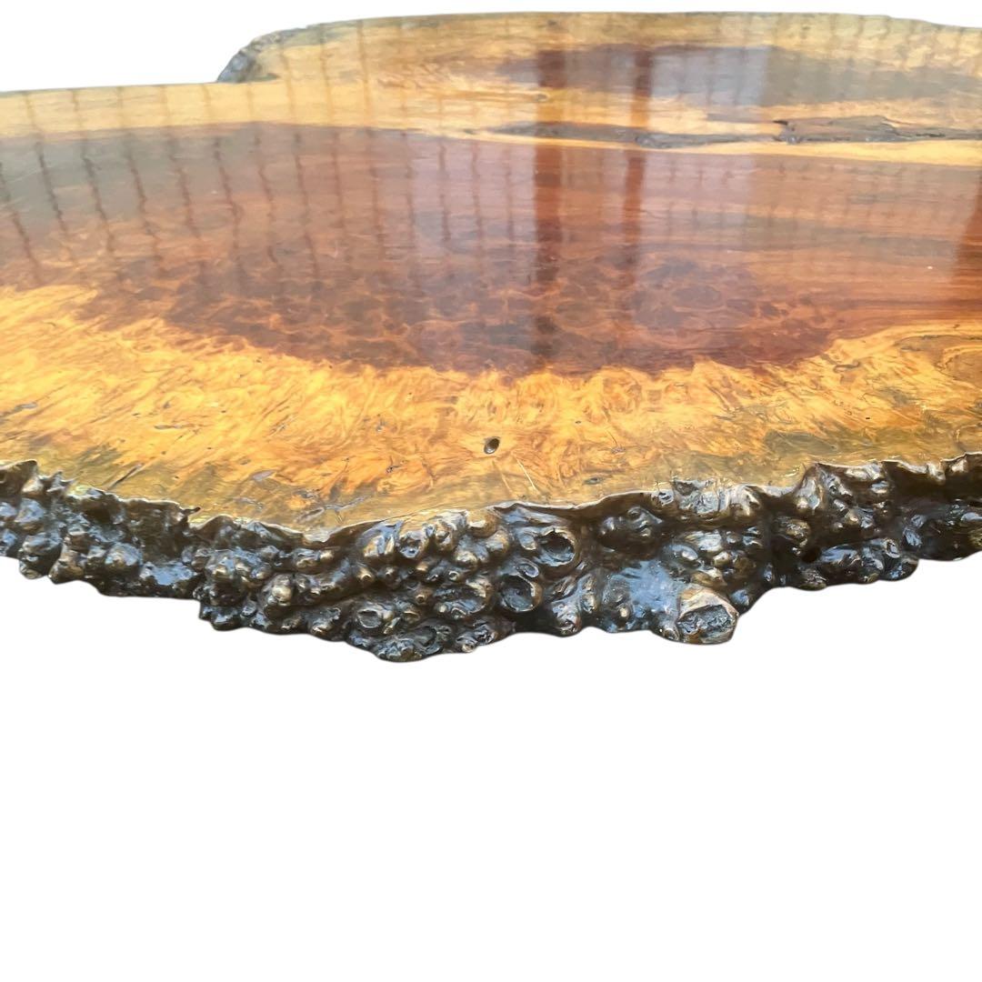 送料込み！ 高級花梨材　葡萄杢　座卓　玉杢　一枚板　無垢材　銘木　瘤木　本花梨