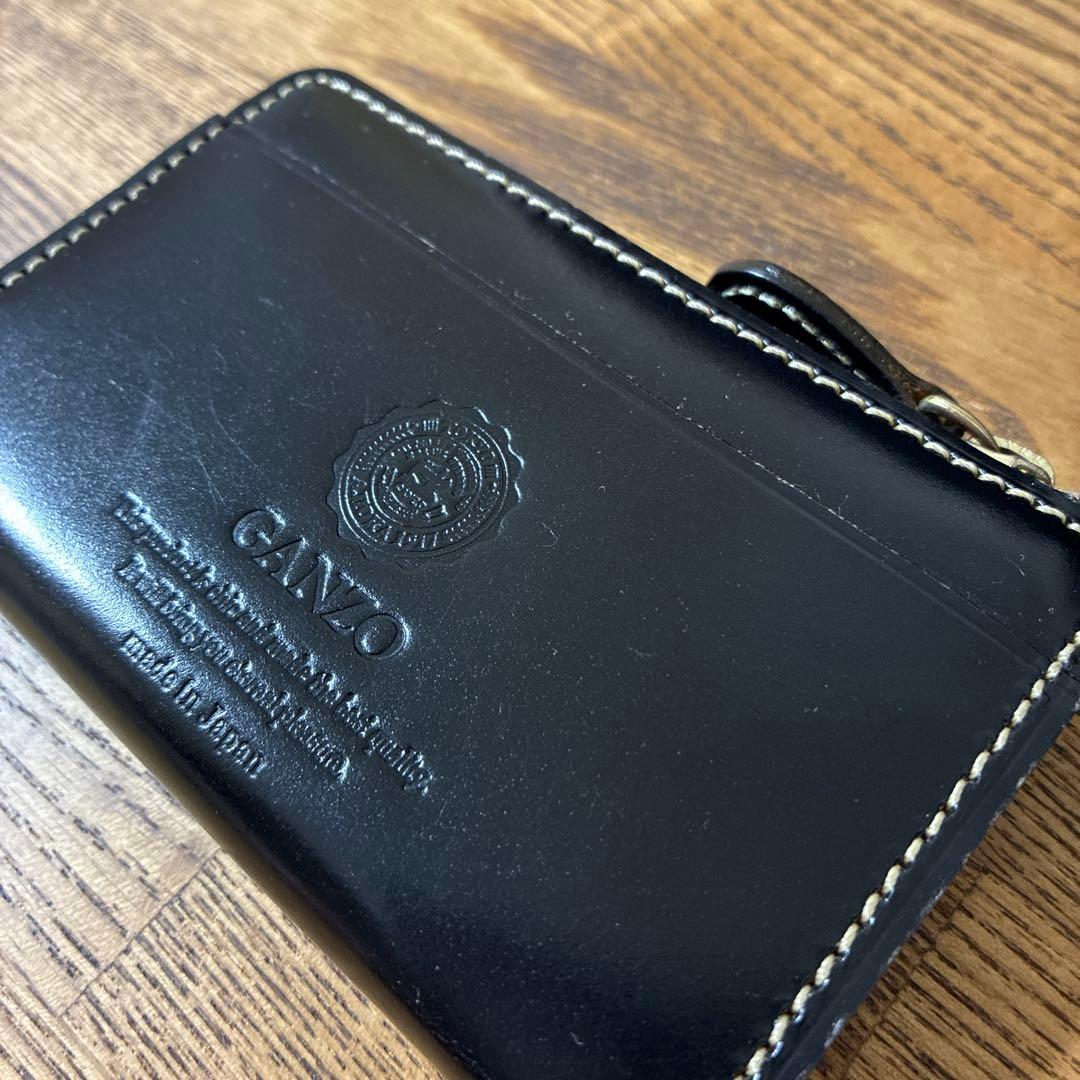 GANZO ガンゾ ブライドルL型ファスナー ブラック