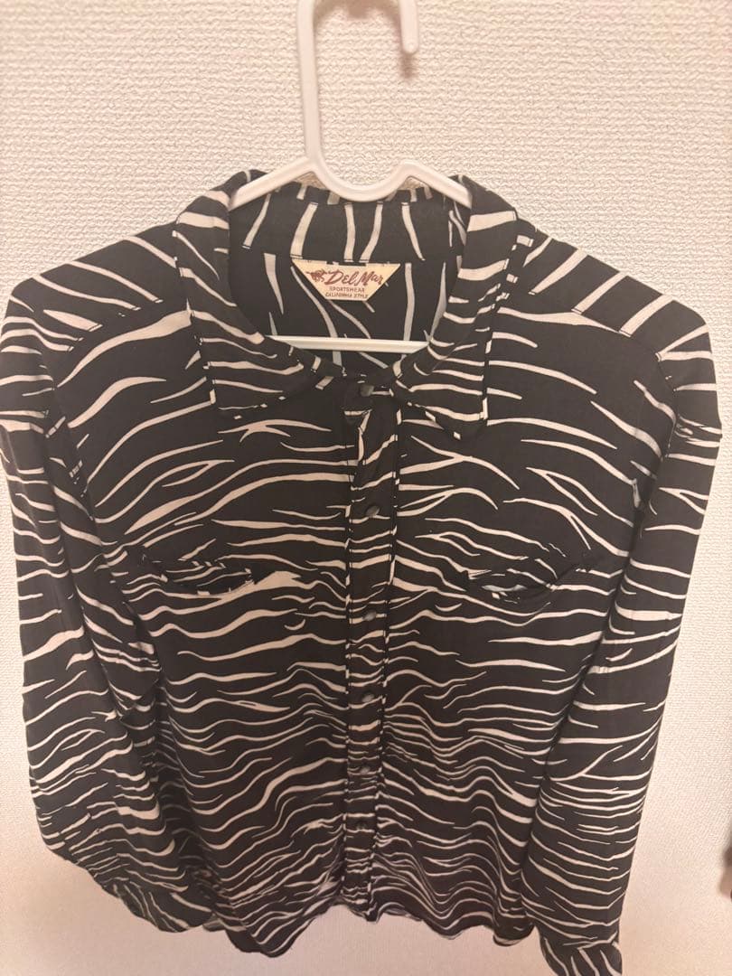 DelMar デルマー　ゼブラ柄 長袖シャツ