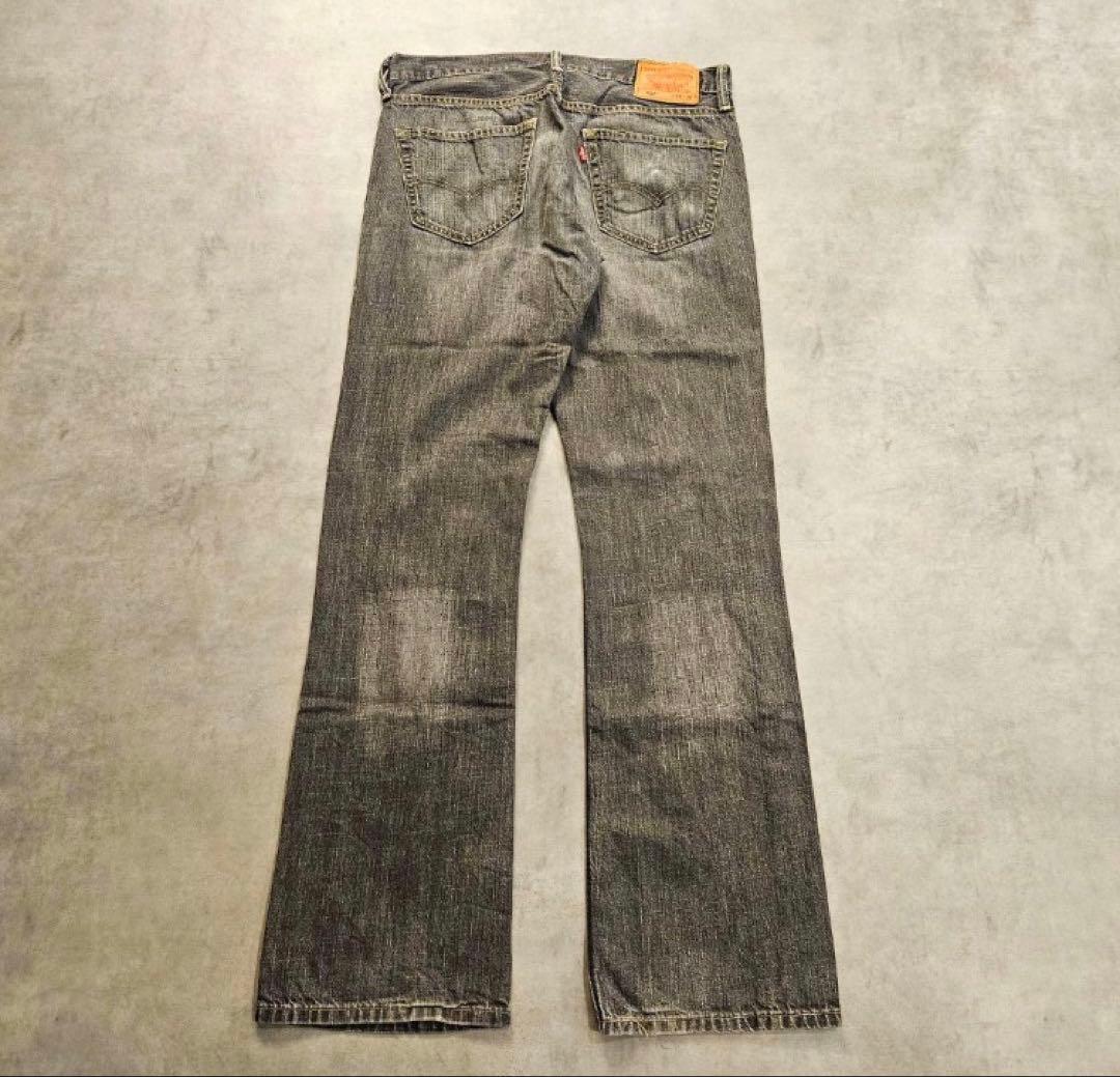 リーバイス527 Levis 先染めブラック　W34 フレアデニム　ブーツカット