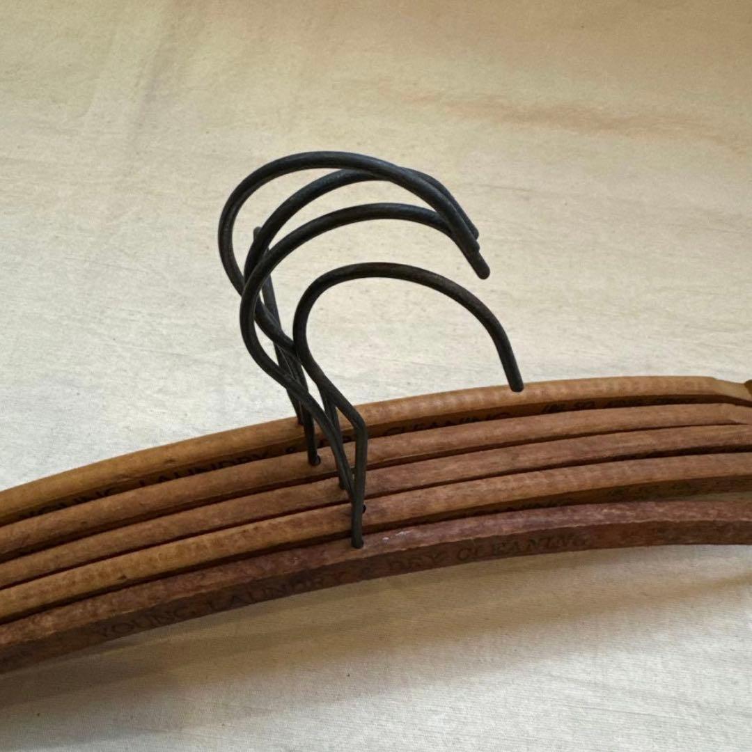 40s VINTAGE HANGER T.H. ハンガー セット 文字入