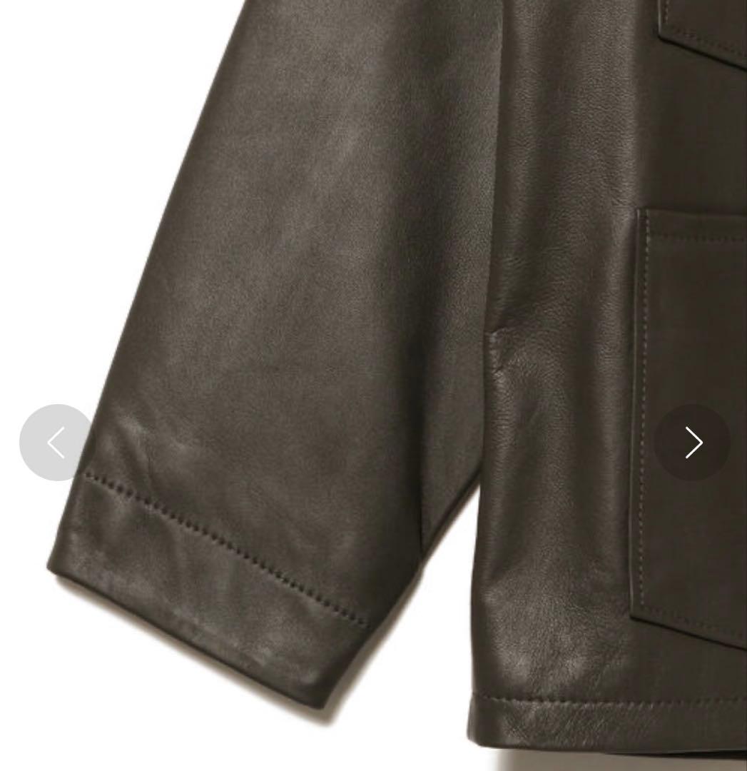 B:MING by BEAMS レザージャケット　レザーカーディガン　ノーカラー