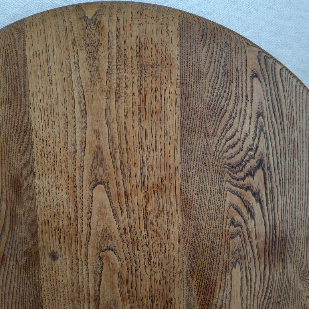 折りたたみ ちゃぶ台 木 クリ無垢 テーパー脚 直径75cm 高さ32cm